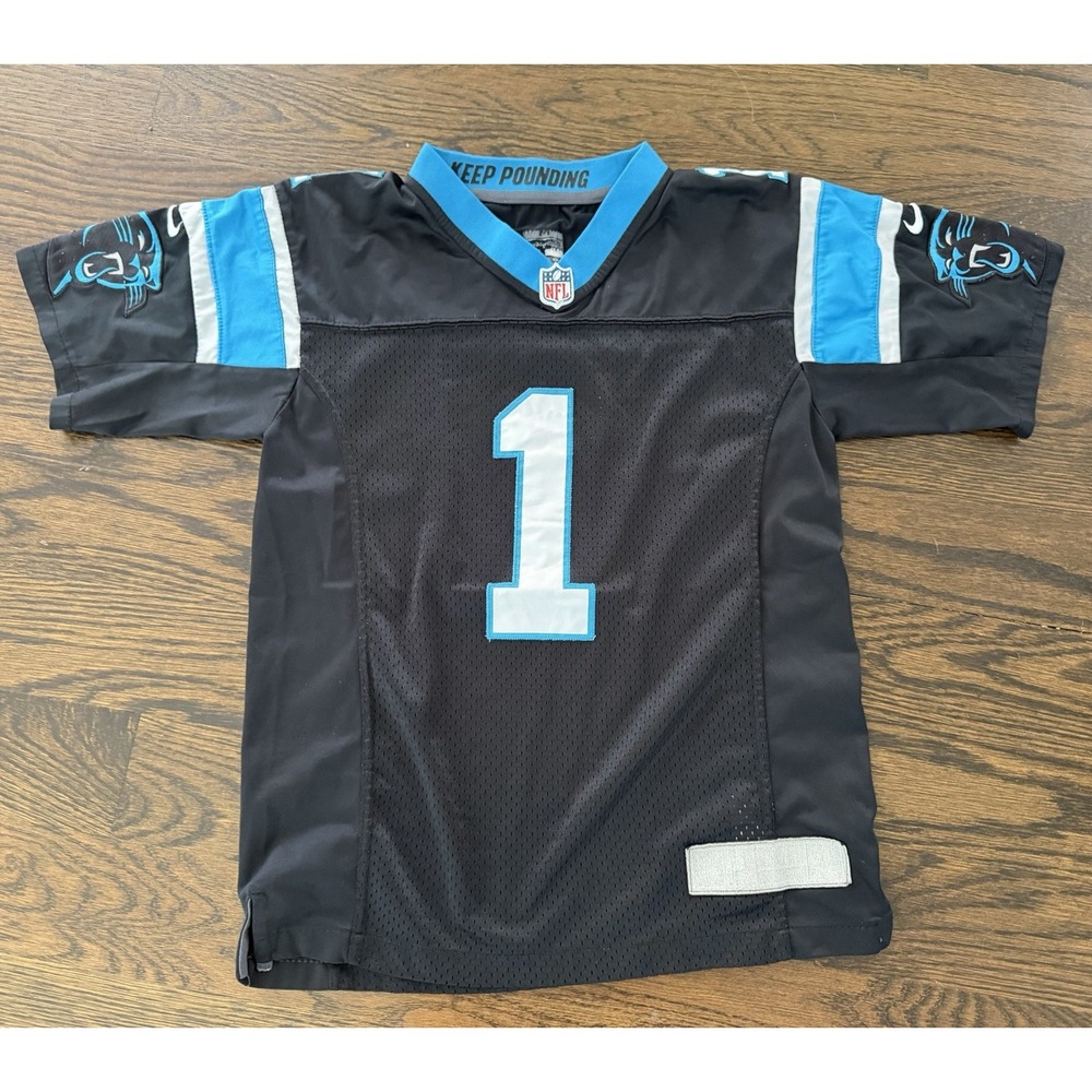 NIKE CAROLINA PANTHERS CAM NEWTON BLACK JERSEY #1 MEDIUM KIDS YOUTH